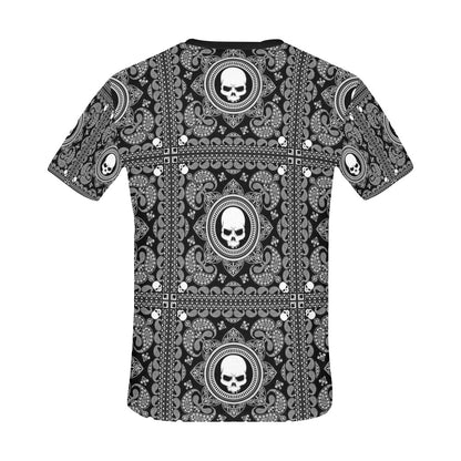 Bandana Skull Print Design LKS303 Men's All Over Print T-shirt