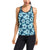 Blue Hibiscus Pattern Print Design HB011 Women's Racerback Tank Top