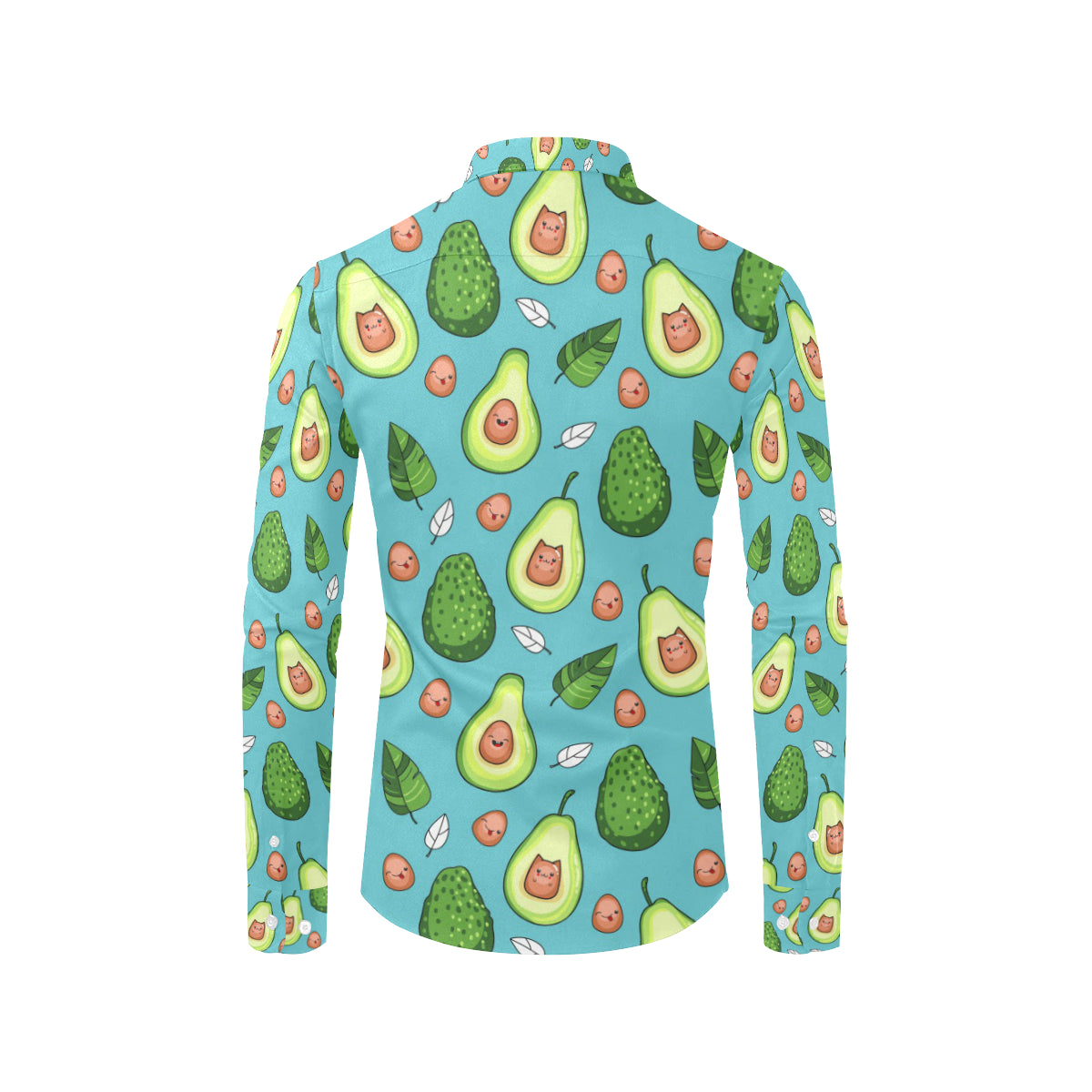 Avocado Pattern Print Design AC05 Men's Long Sleeve Shirt