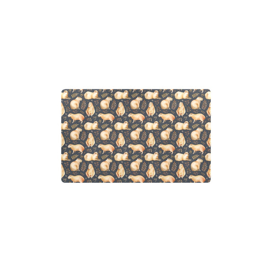 Capybara Pattern Print Design 02 Kitchen Mat