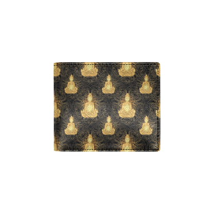 Buddha Pattern Print Design 02 Men's ID Card Wallet