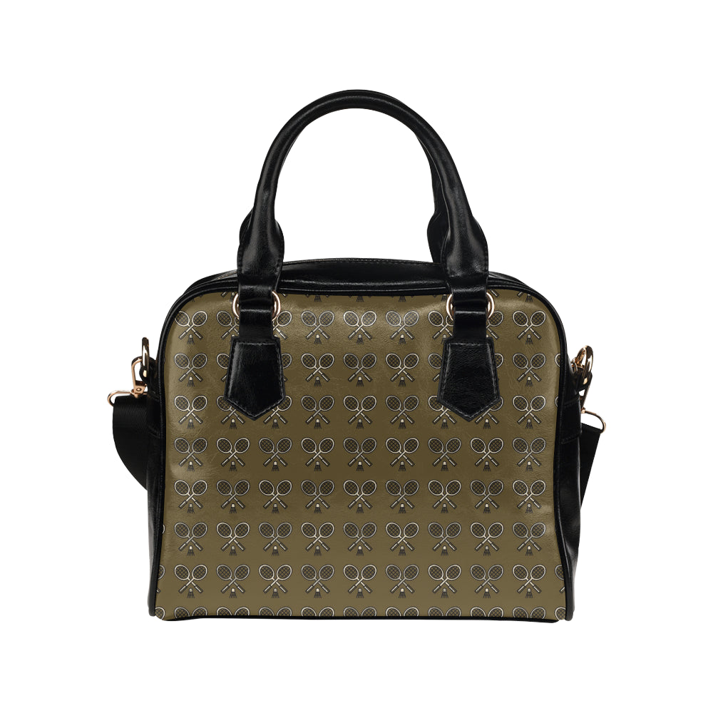 Badminton Pattern Print Design 07 Shoulder Handbag
