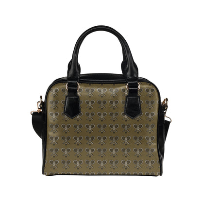 Badminton Pattern Print Design 07 Shoulder Handbag