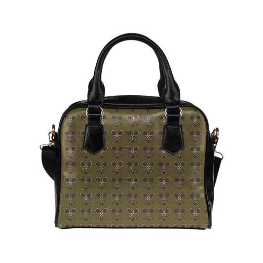 Badminton Pattern Print Design 07 Shoulder Handbag