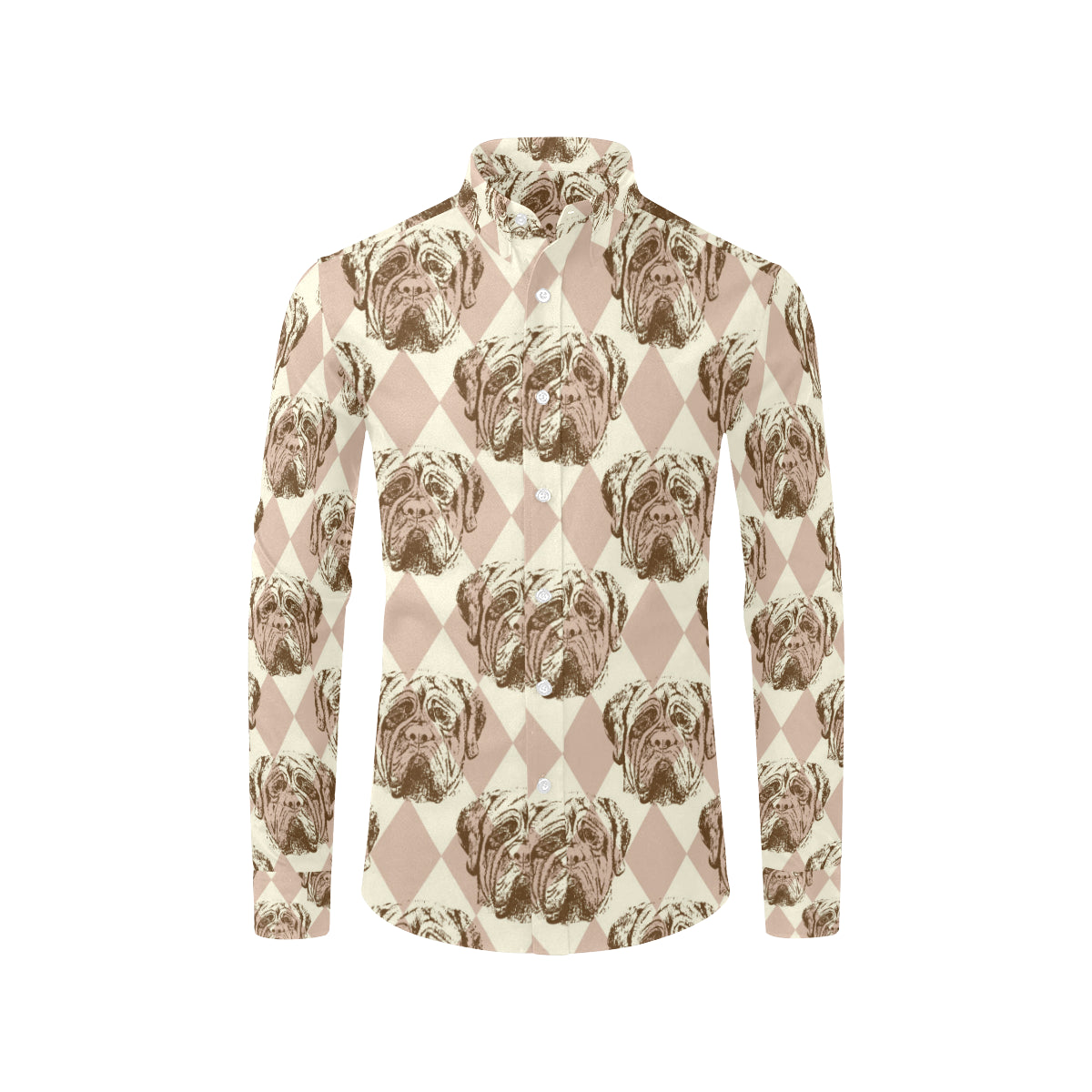Mastiffs Pattern Print Design 01 Men's Long Sleeve Shirt