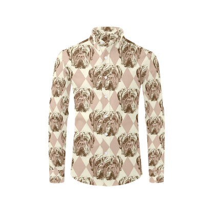 Mastiffs Pattern Print Design 01 Men's Long Sleeve Shirt
