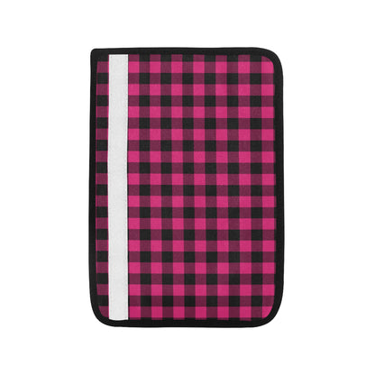 Pink Tartan Plaid Pattern Car Seat Belt Cover