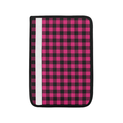 Pink Tartan Plaid Pattern Car Seat Belt Cover