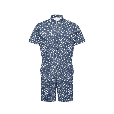 Music note Pattern Print Design A02 Men's Romper