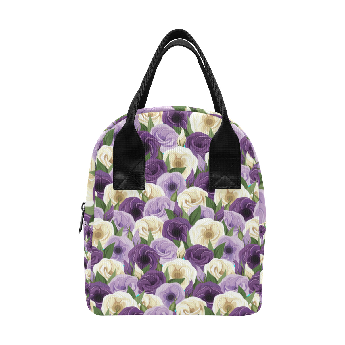 Lisianthus Pattern Print Design LT01 Insulated Lunch Bag