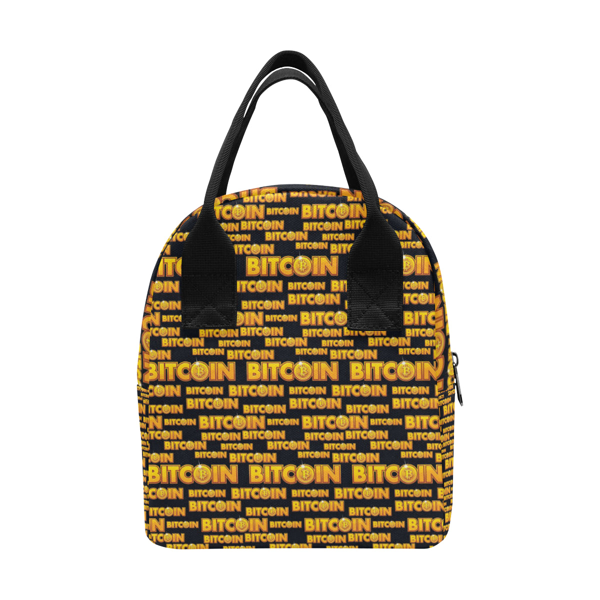 Bitcoin Pattern Print Design DO03 Insulated Lunch Bag