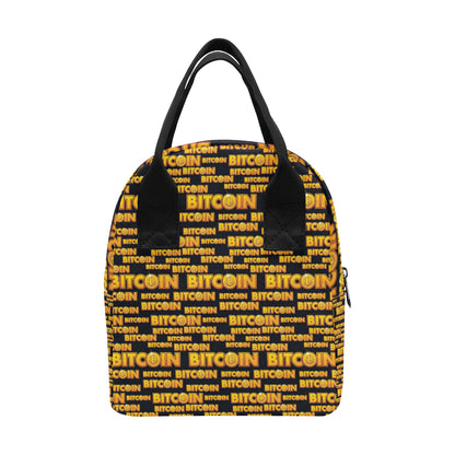 Bitcoin Pattern Print Design DO03 Insulated Lunch Bag