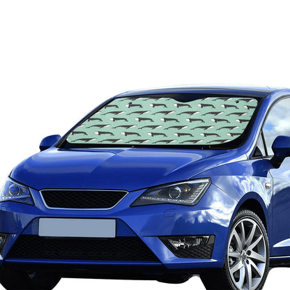 Whale Print Design LKS307 Car front Windshield Sun Shade