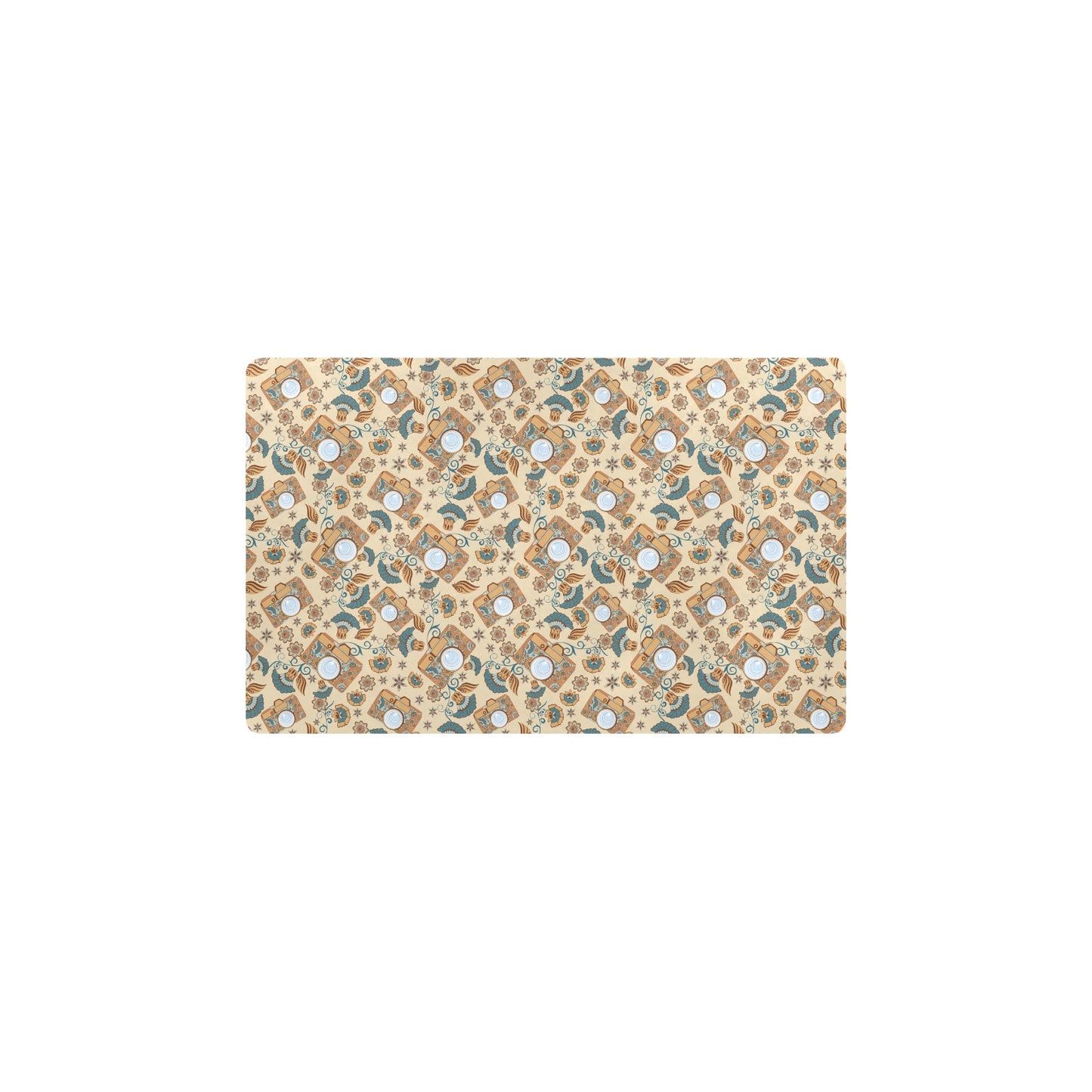 Camera Pattern Print Design 05 Kitchen Mat