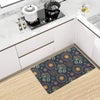 Owl Boho Style Pattern Print Design A04 Kitchen Mat