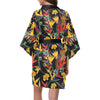 Bird Of Paradise Pattern Print Design BOP016 Women's Short Kimono