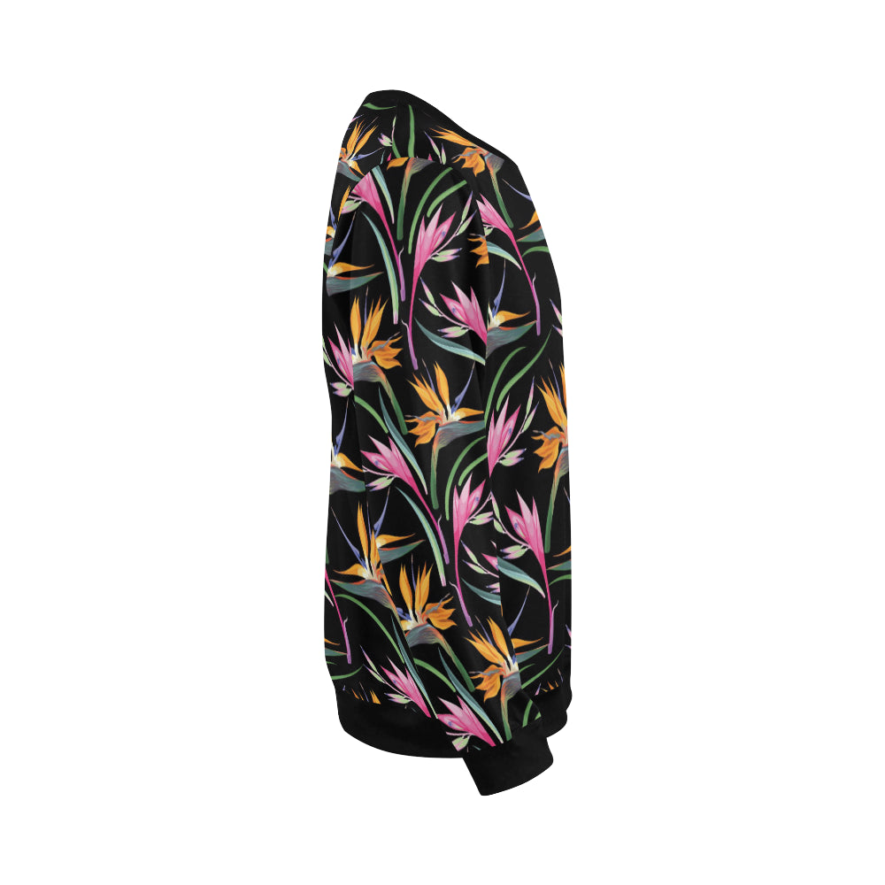 Tropical Flower Pattern Print Design TF017 Men Long Sleeve Sweatshirt