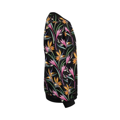 Tropical Flower Pattern Print Design TF017 Men Long Sleeve Sweatshirt