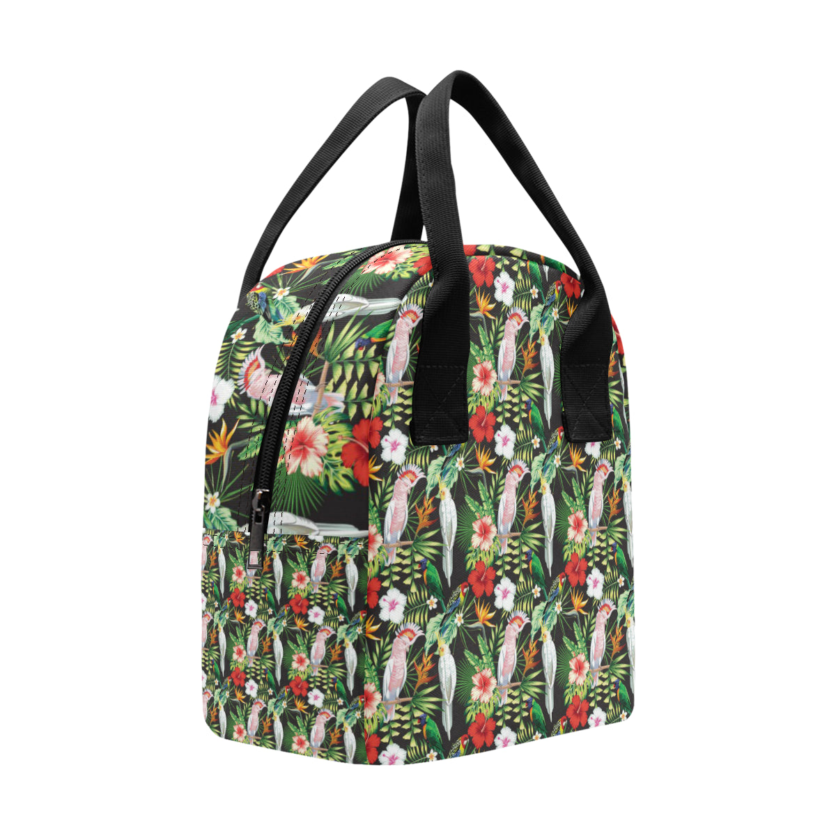 Tropical Flower Pattern Print Design TF03 Insulated Lunch Bag