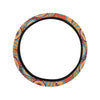 African Pattern Print Design 06 Steering Wheel Cover with Elastic Edge