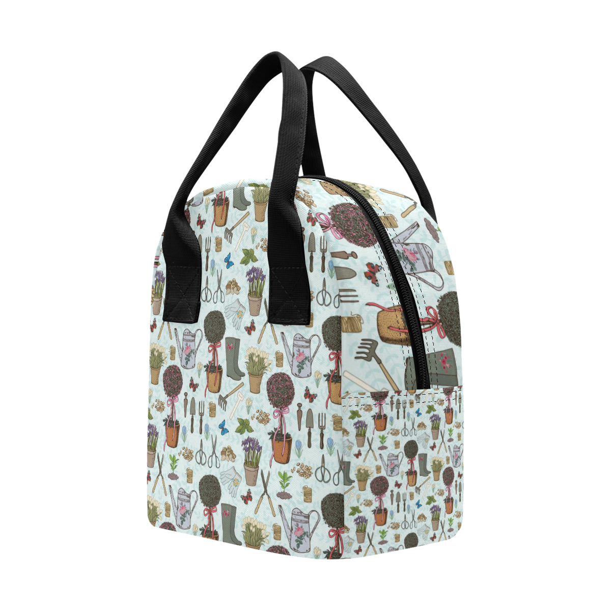 Gardening Pattern Print Design G01 Insulated Lunch Bag