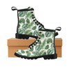 Green Pattern Tropical Palm Leaves Women's Boots