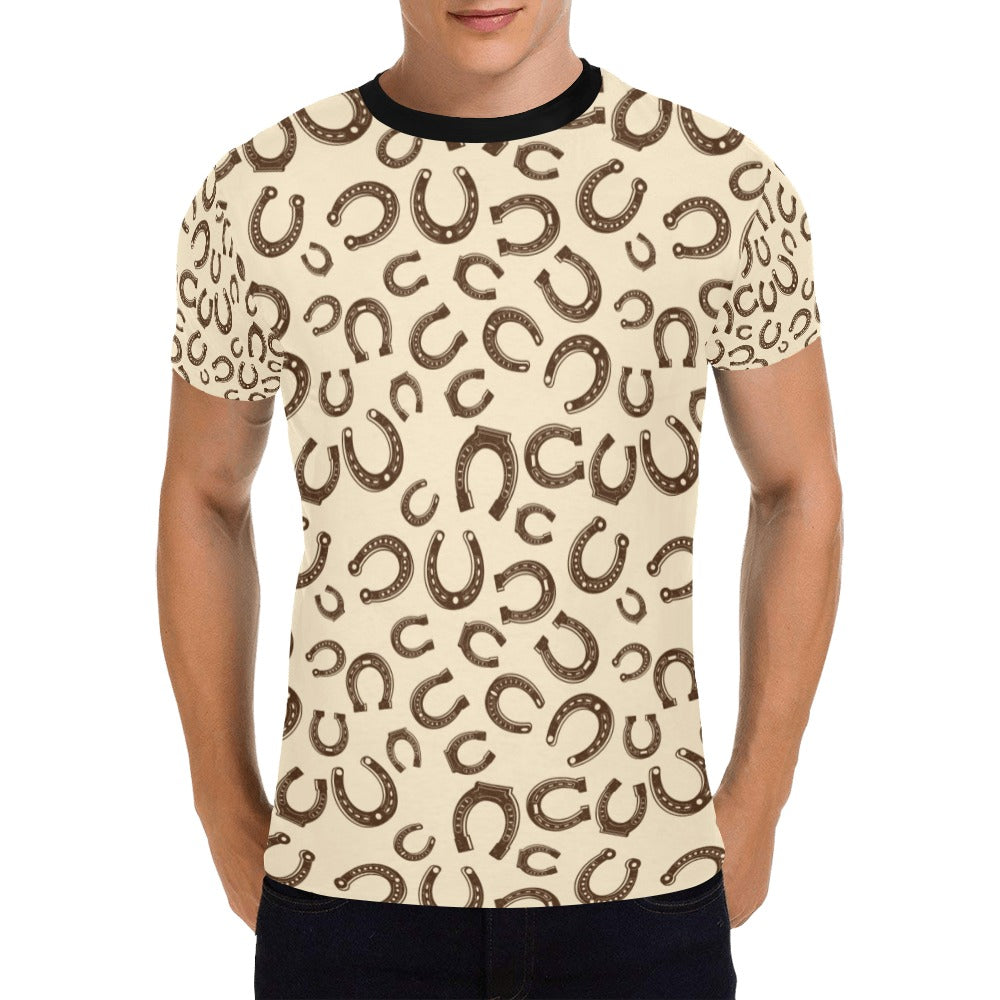 Horseshoe Print Design LKS302 Men's All Over Print T-shirt