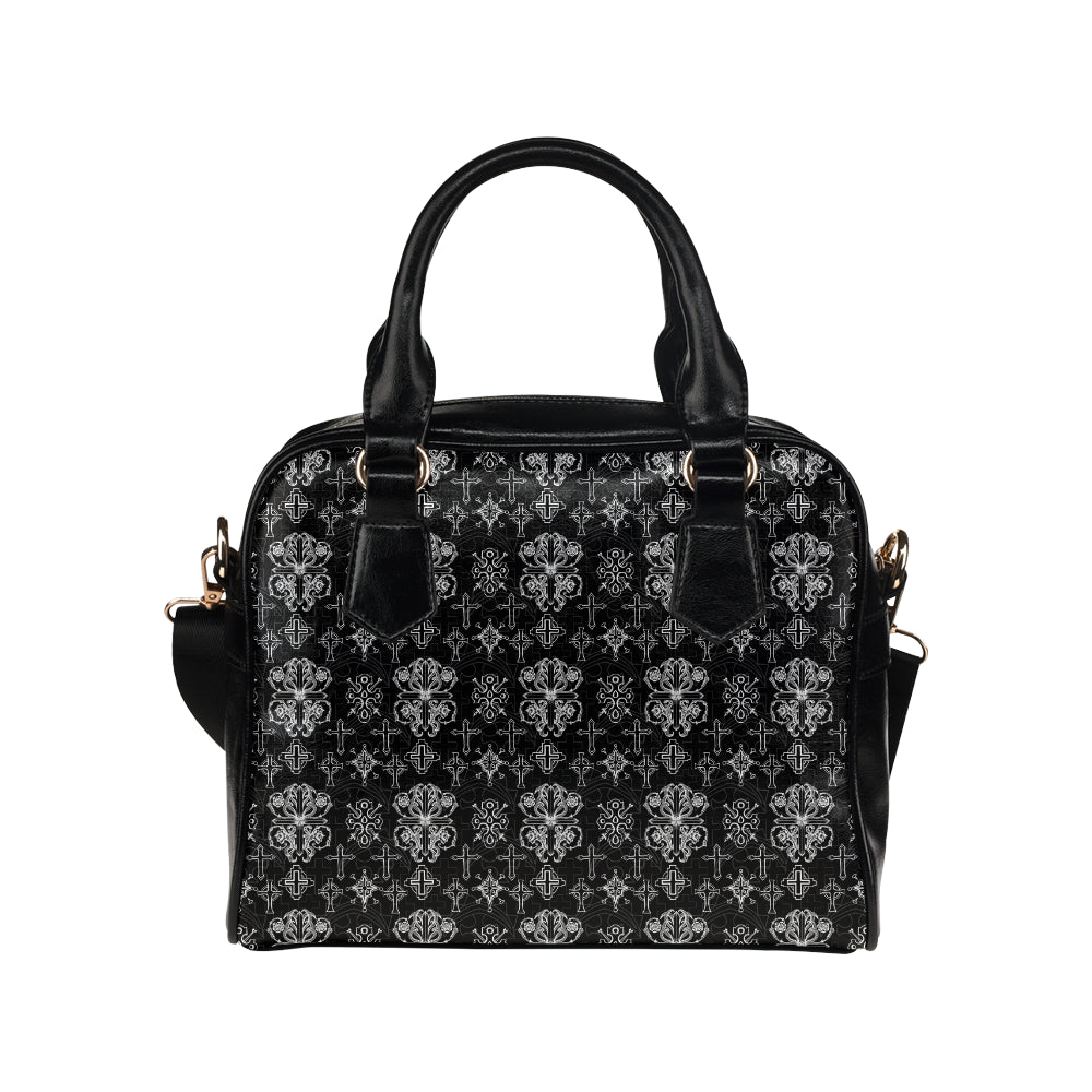 Cross Pattern Print Design 04 Shoulder Handbag