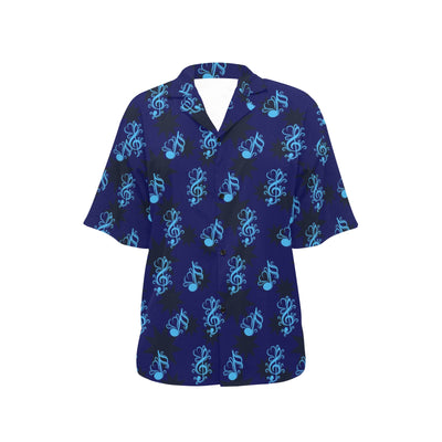 Music note Pattern Print Design A04 Women's Hawaiian Shirt