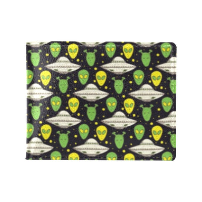 Alien UFO Pattern Men's ID Card Wallet