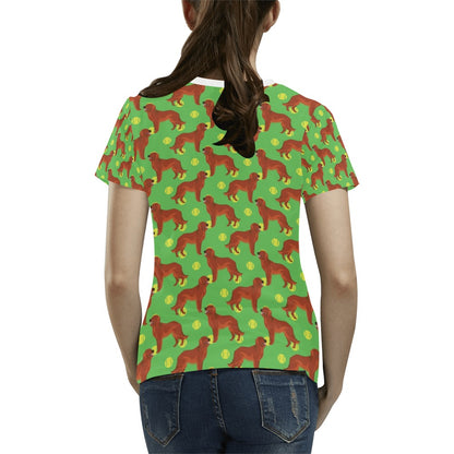 Setters Irish Print Design LKS302 Women's  T-shirt
