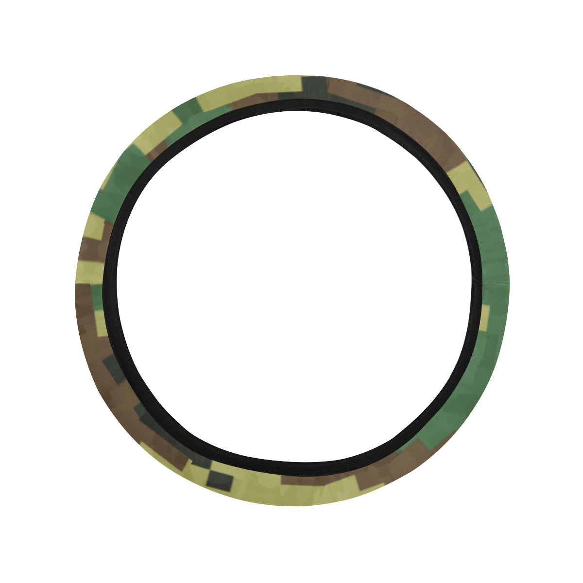 ACU Army Digital Pattern Print Design 02 Steering Wheel Cover with Elastic Edge