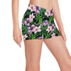 Plumeria Pattern Print Design PM01 Yoga Shorts