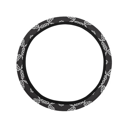 Celtic Pattern Print Design 06 Steering Wheel Cover with Elastic Edge