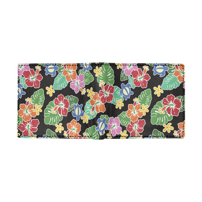 Hawaiian Themed Pattern Print Design H010 Men's ID Card Wallet