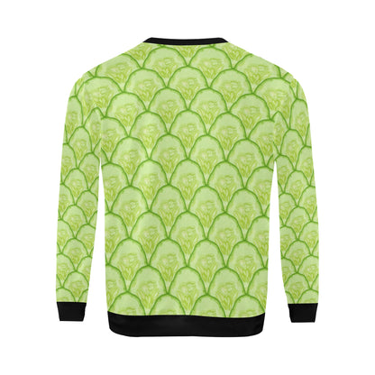 Cucumber Pattern Print Design CC04 Men Long Sleeve Sweatshirt