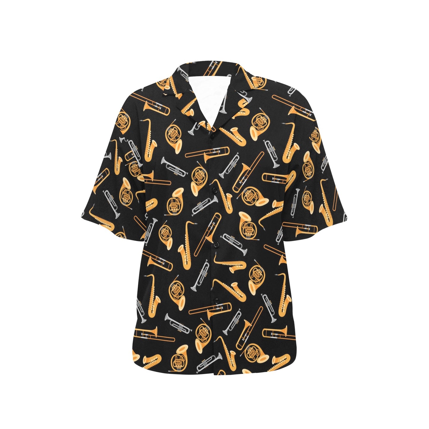 Jazz Pattern Print Design 01 Women's Hawaiian Shirt