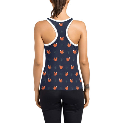 Squirrel Print Design LKS303 Women's Racerback Tank Top