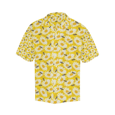 Bee Daisy Pattern Print Design 06 Men's Hawaiian Shirt