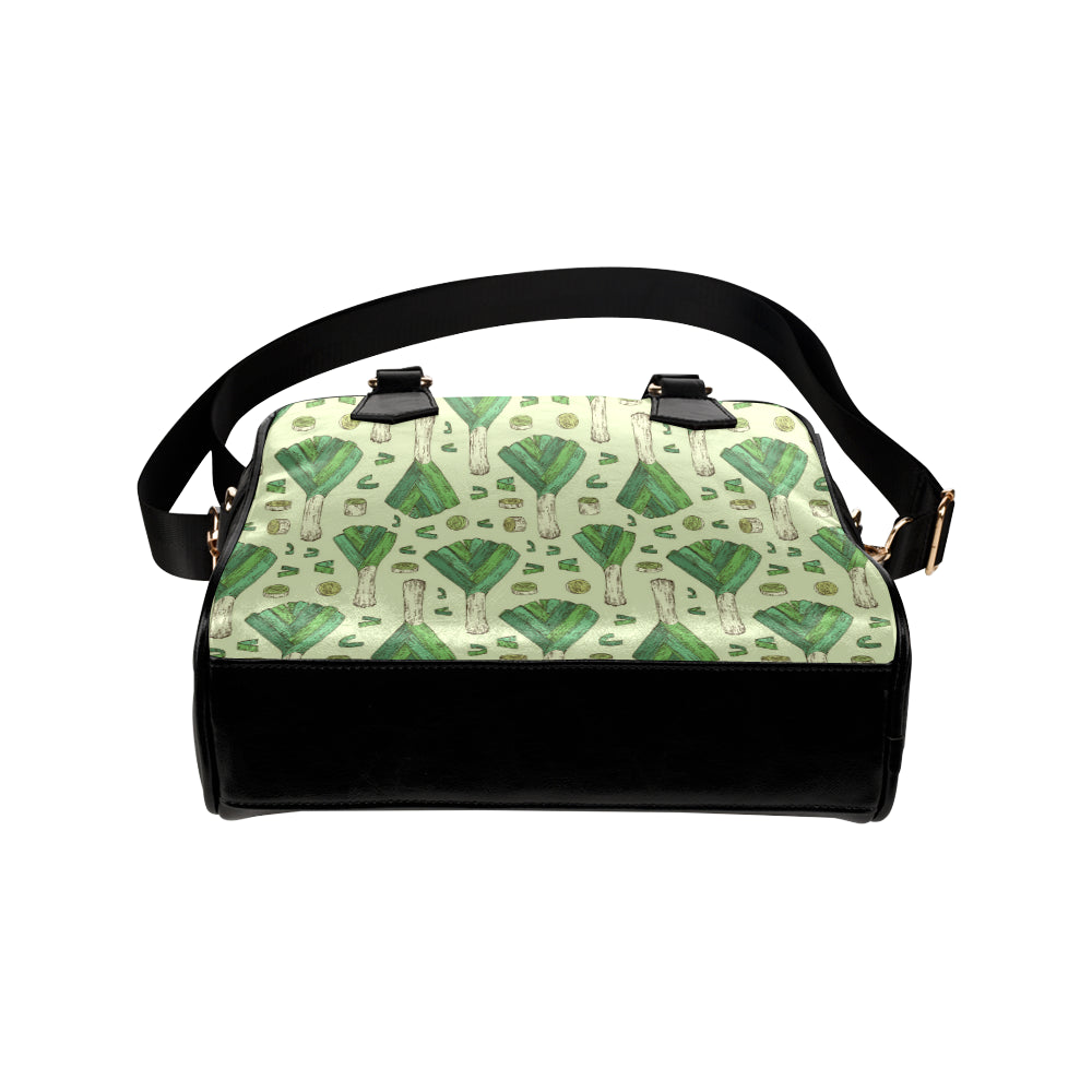 Leek Pattern Print Design 04 Shoulder Handbag