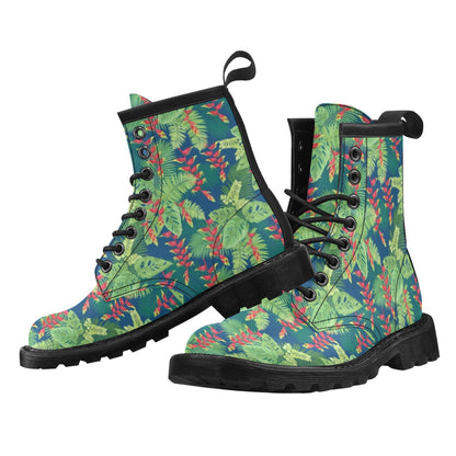 Heliconia Pattern Print Design HL08 Women's Boots