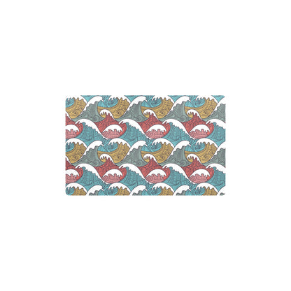 Tribal Wave Pattern Print Kitchen Mat