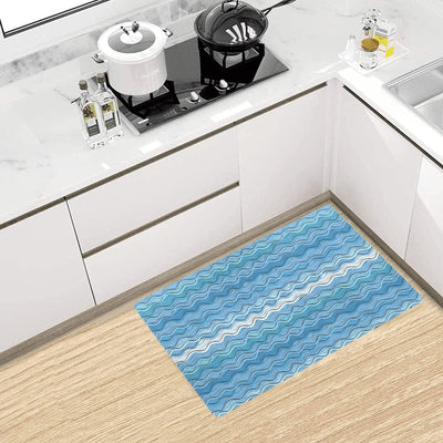 Wave Print Design LKS301 Kitchen Mat