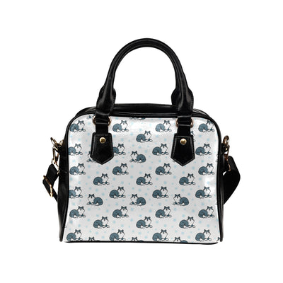 Alaskan Malamute Pattern Print Design 03 Shoulder Handbag