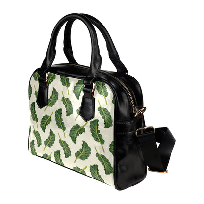 Kale Pattern Print Design 03 Shoulder Handbag