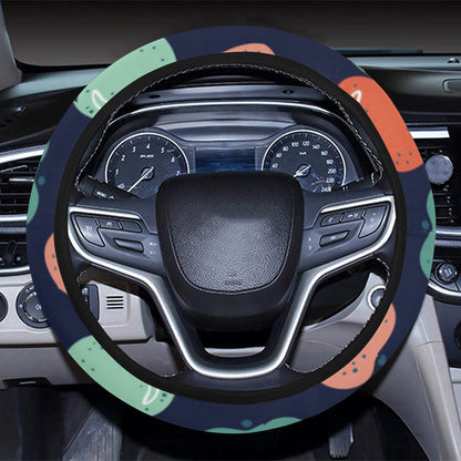 Apple Pattern Print Design AP09 Steering Wheel Cover with Elastic Edge