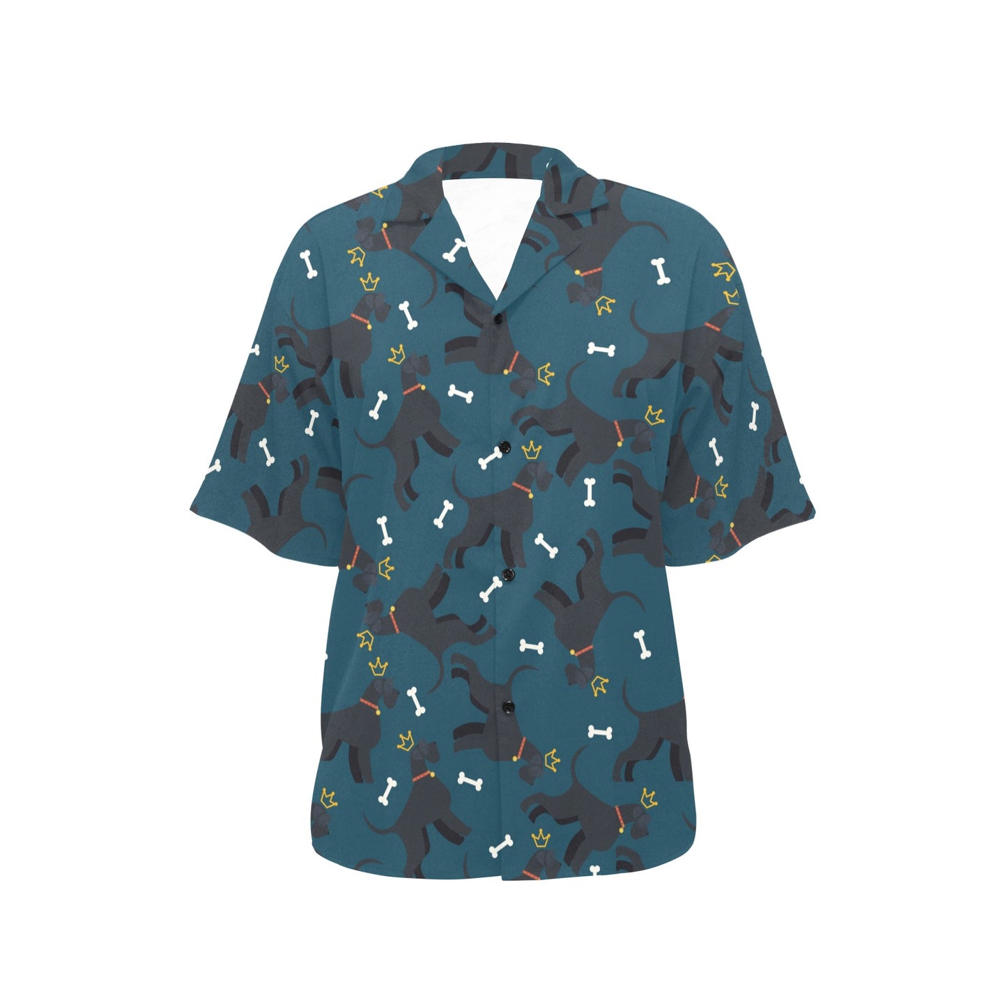 Schnauzers Pattern Print Design A04 Women's Hawaiian Shirt