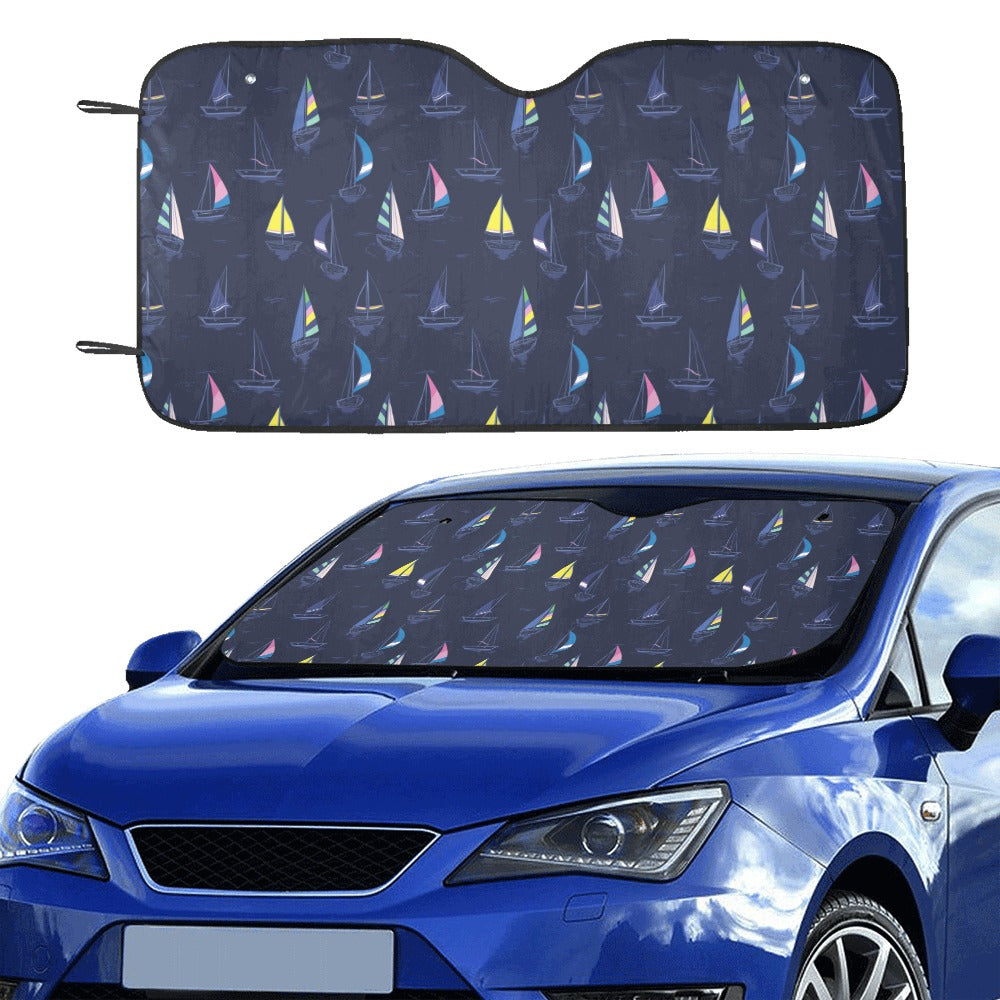 Sailboat Print Design LKS305 Car front Windshield Sun Shade