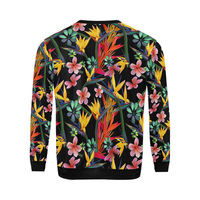 Tropical Flower Pattern Print Design TF015 Men Long Sleeve Sweatshirt