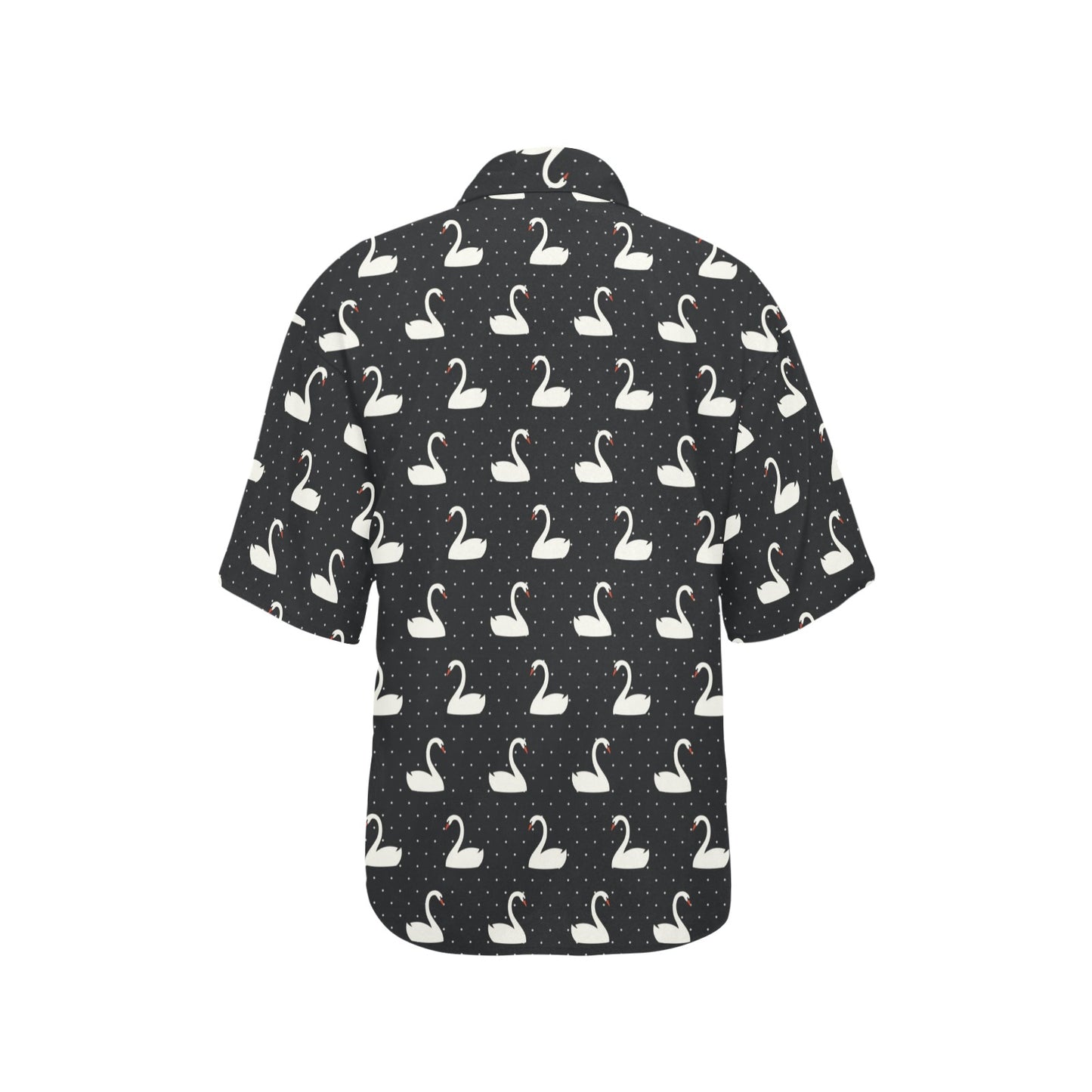 Swan Print Design LKS401 Women's Hawaiian Shirt